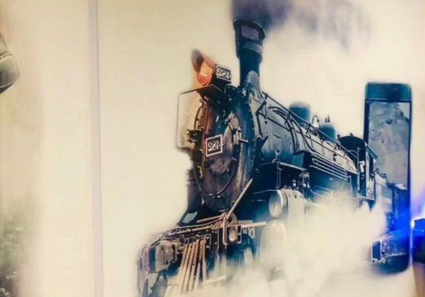 Мурал роспись стены в интерьере кафе Красноярск